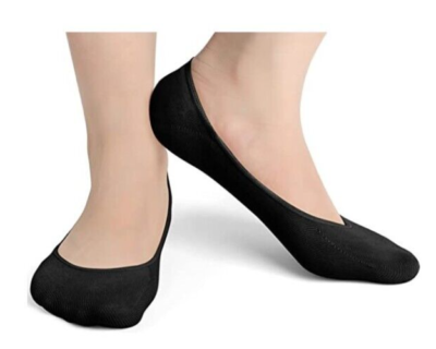 Women s Cotton Rich BLACK Footsies Foot lets Invisible Boat Liner Socks 2 Pair