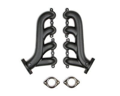 Flowtech GM III/IV LS Cast Iron Black Ceramic Exhaust Manifolds 2.25'' Outlet
