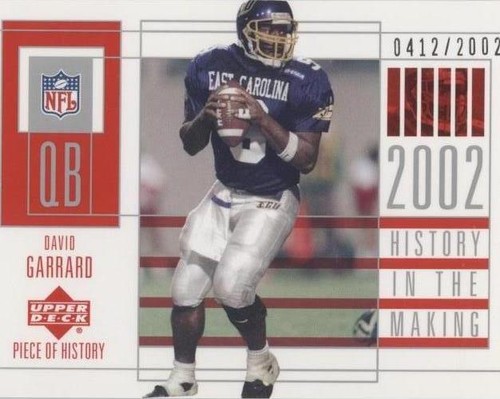 2002 Upper Deck Piece Of History David Garrard #132