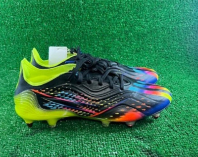 Men's Adidas Copa Sense.1 SG Soccer Cleats Black Blue Yellow GY8933 Size 9