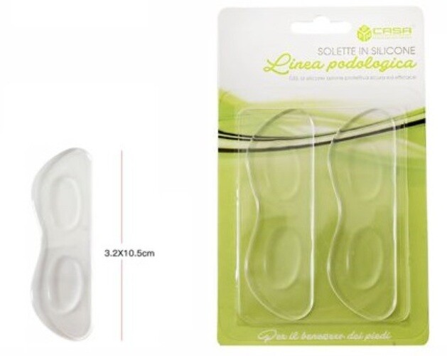 Coppia Solette Gel Silicone Morbido Cura Protezione Sottopiede Piedi 64442 dfh
