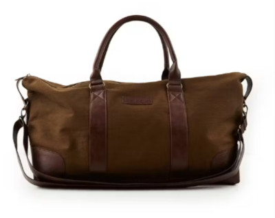 Barbour Large Brown Cotton Gym Travel Weekend Duffle Bag **New In Pack**