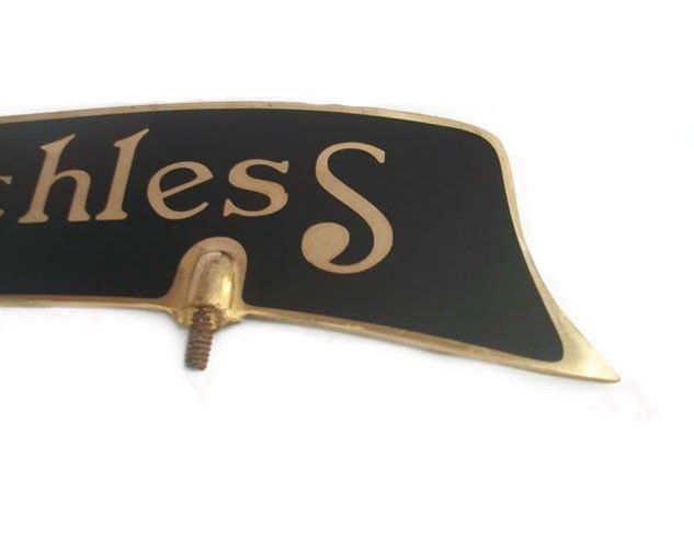 Vintage Front Mudguard Brass Number Plate Matchless 