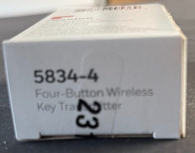 Brand New Honeywell 5834-4 4-Button Wireless Key Fob