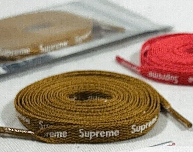 AF1 Supreme Shoe Laces 120cm BLACK, RED, WHITE WHEAT air jordan, dunks, airforce