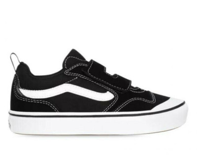 Vans Old Skool Comfy Cush Strap Black White 6 Jr Mens Womens 7.5 38 Hook N Loop