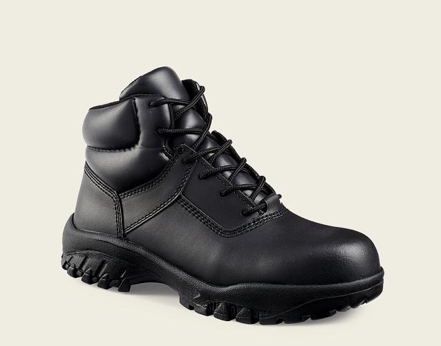 RED WING SHOES ブラックレザーブーツ Worx Red Wing Shoes Z57116 Mens Black EH Lace-Up Work Boots