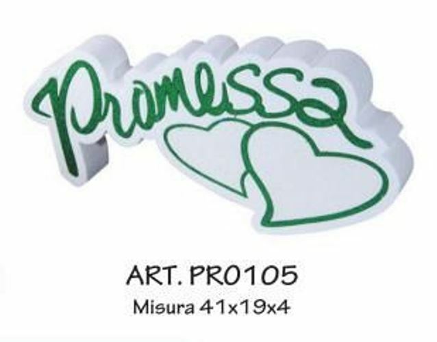 Decorazione Scritta In Polistirolo Promessa Di Matrimonio 41x19x4cm bal