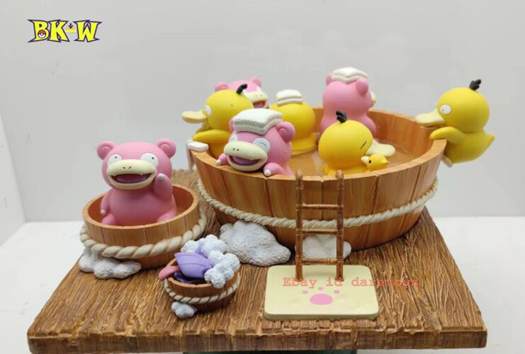 BKW Studio Slowpoke&Psyduck Resin Statue GK Model H4.7'' In Stock