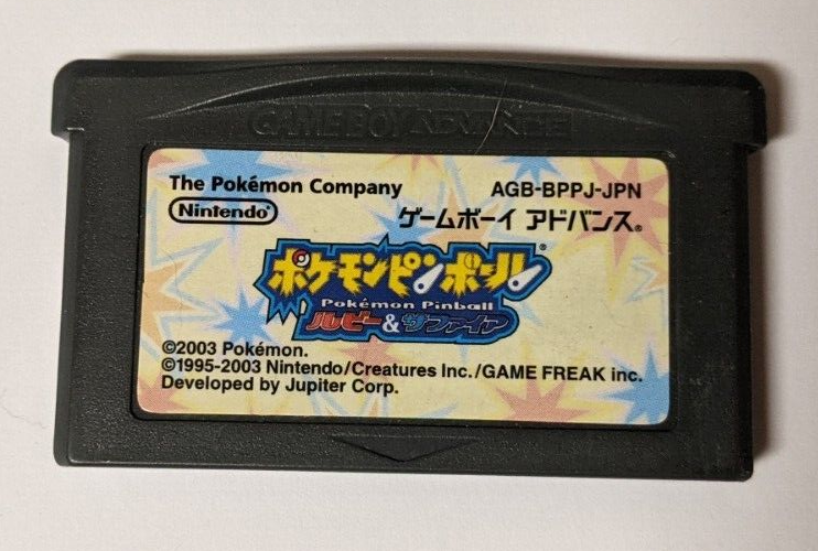 Pokemon Pinball Ruby & Sapphire Nintendo Gameboy Advance GBA