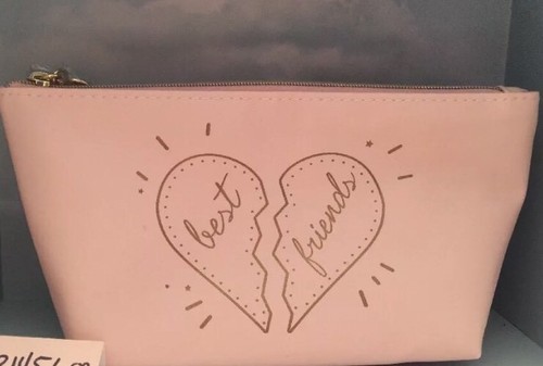 Brand New BAREMINERALS Pink & Gold “Best Friends” Makeup Zip Pouch Bag