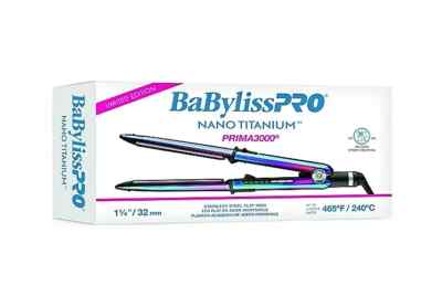 BaBylissPRO Prima3000 Ltd Edition IRIDESCENT Nano Titanium Ionic 1 1/4 Flat Iron