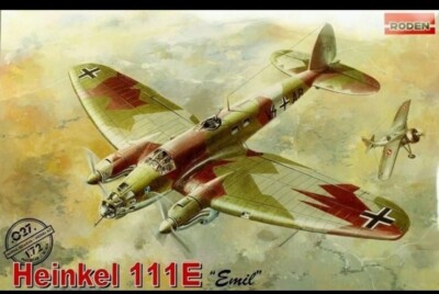 Roden 1/72 Heinkel 111E ''Emil'' No.027 Brand New NO BOX Free Shipping 