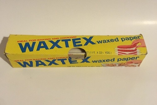 Vintage Waxtex Wax Waxed Paper in Box Colorful Vintage
