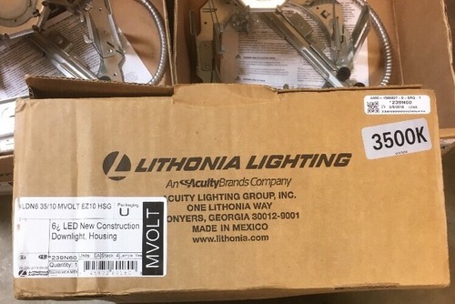 Lot of (3) Lithonia Lighting LDN6 35/10 MVOLT EZ10 HSG LED Downlight Housing