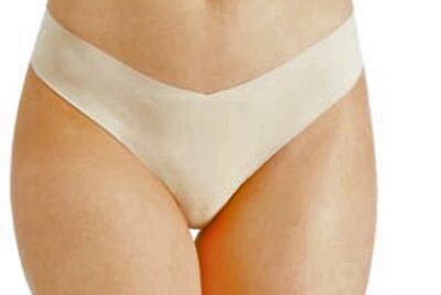 ALFANI Laser-Cut Thong Panties Size Medium Ivory Style 100131320