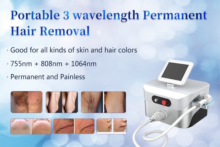 Permanent Diode Laser Hair Removal Machine With 3wavelength