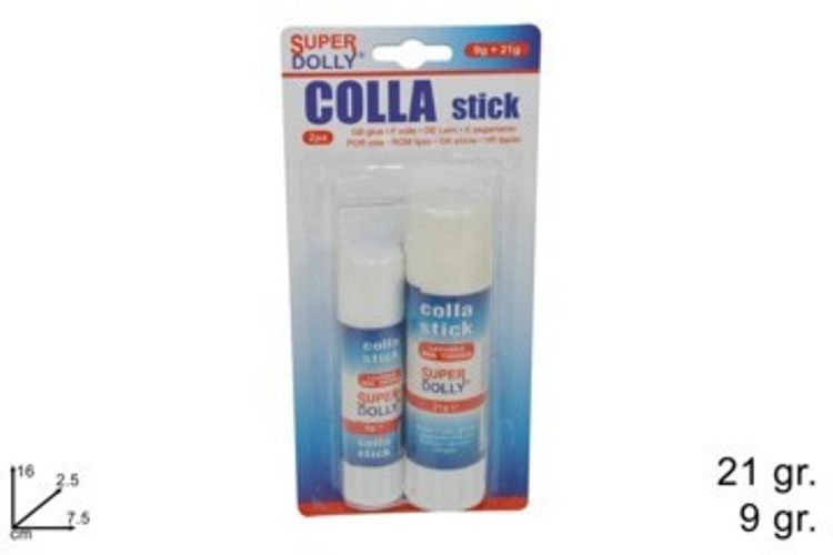 Confezione 2 Tubetti Colla 9gr 21gr Attacca Plastica Carta Legno Lavoretti dfh