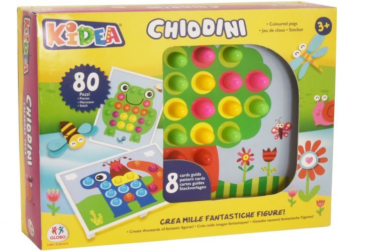Chiodini 80 Pezzi Colorati Gioco Giocattolo Bambini Bimbi Intelligenza dfh