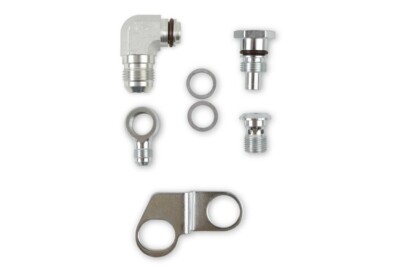 EARLS REMOTE RESERVOIR ADAPTER KIT SAGINAW W/-10 AN INLET & -6 AN OUTLET BANJO
