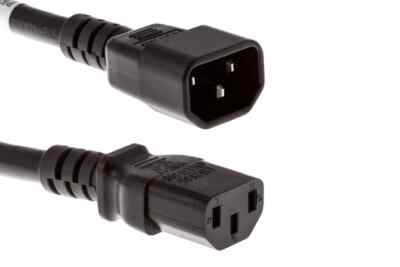 C13 to C14 Power Cable Cord - Various Manufacturers - 1/2/3/4/5/6/8/9 Ft.