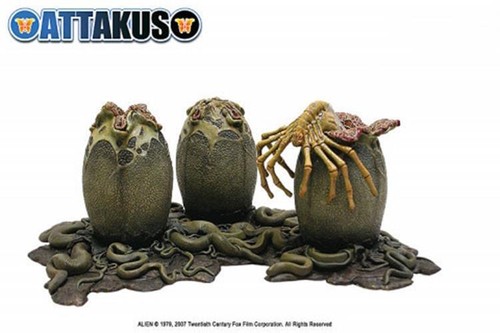 ATTAKUS エイリアン ALIAN EGGS & 1 FACE HUGGER Attakus ALIEN BIRTH 3 Eggs and 1 FaceHugger Statue Figure