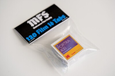 MFS 120 FILM ID TABS: Fuji, Kodak, Ilford, Cinestill, Lomography.