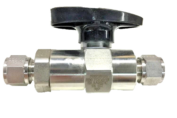 HOKE 7222G8Y Ball Valve 1/2" Union Tube Compression Ends, 2000 Psi, 316-SS