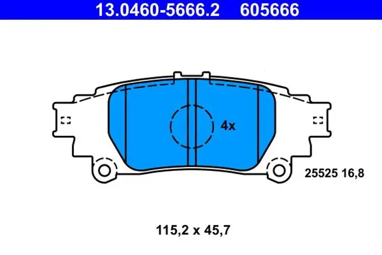 Plaquettes De Frein 13.0460-5666.2 Ate Pour Lexus Gs Is Iii