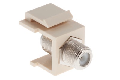 Keystone Snap In F Type F/F Module, Ivory - Lifetime Warranty