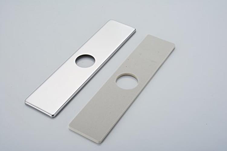 BWE Chrome Square 10 Inch Kitchen Sink Faucet Hole Cover Deck Plate Escutcheon