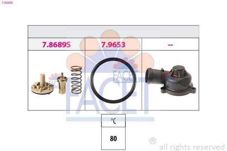 Facet Thermostat D'Eau 7.8689k Gauche, Droit Pour Vw Polo SchrÃ¤Gheck (6r1, 6c1)