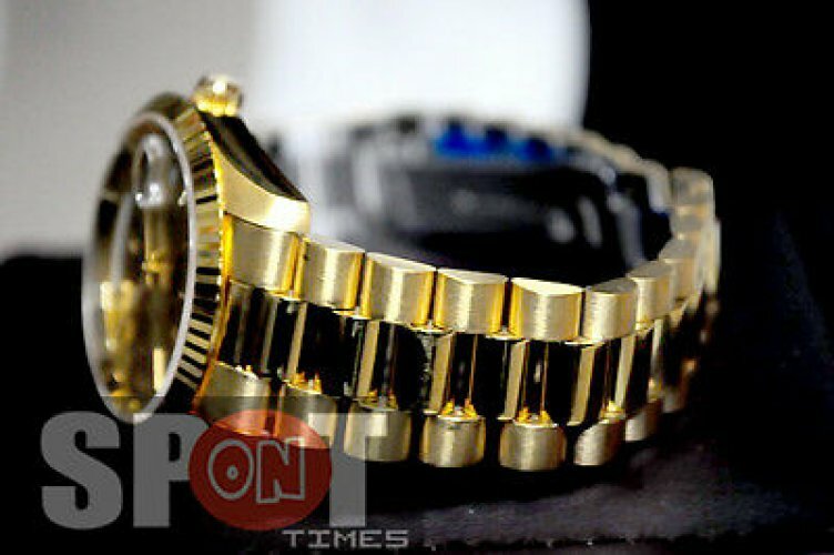 Pre-owned Sandoz Gold Tone Stainless Steel Automatic Men's Watch 8783d-34-8