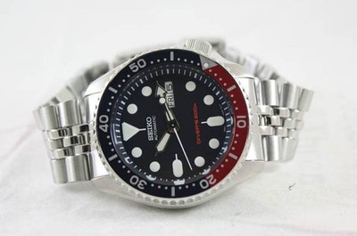 Pre-owned Seiko Skx Automatic Diver 200m Jubilee Bracelet Day/date Skx009k2 Mens Watch