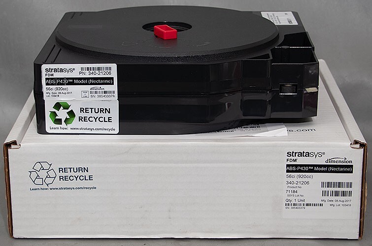 その他 Genuine New Stratasys Abs P430 Model IVR NEW Stratasys FDM ABS-P430 PN: 340-21206 Nectarine Refilled