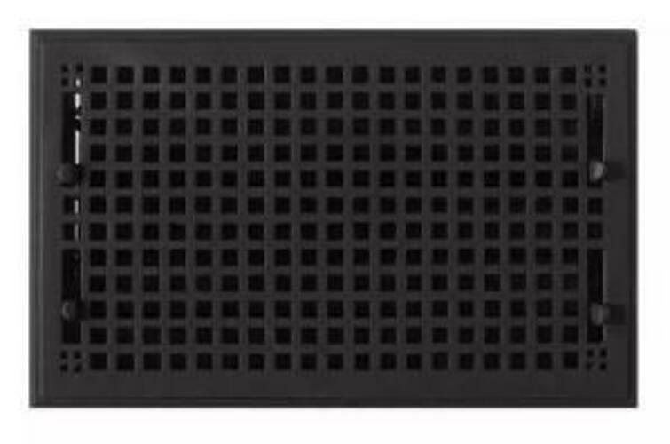 Signature Hardware Mission Cast Iron Floor Register 4x14 - Black