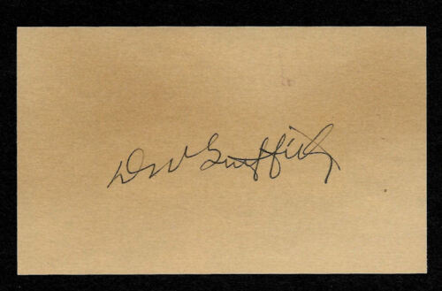 D.W. Griffith Autograph Reprint On Old 3x5 Card - Birth of a Nation