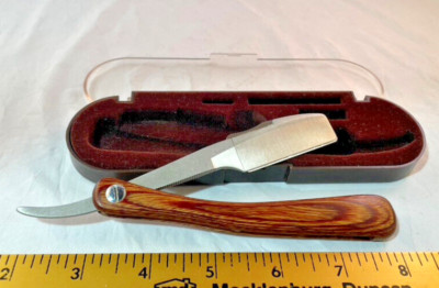 Vintage Feather Wood Safety Razor With Original Case Co. LTD OSAKA Japan
