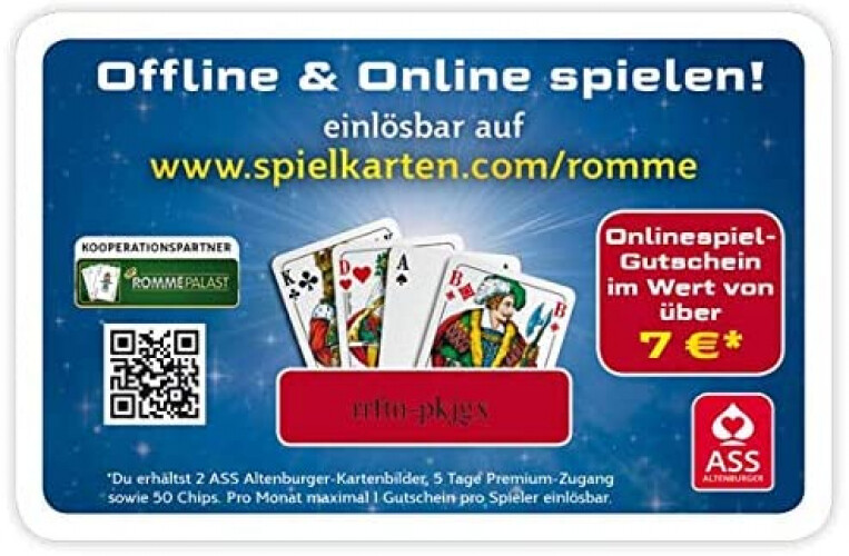 ASS Altenburger 22570073 Romme Leinenprägung Kartenspiel Gesellschaftsspiel