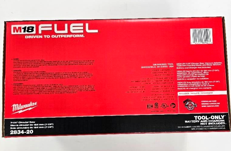 NEW Milwaukee FUEL 2834-20 M18 Circular Saw 7 1/4 Brushless 18V 18 Volt W/ Blade