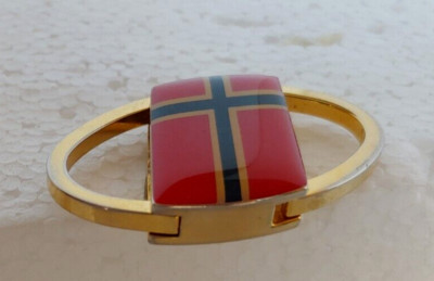 Norway Flag Keychain - 100% Embroidered, Durable Merrow Border, 5" X 1.25" With Steel Ring