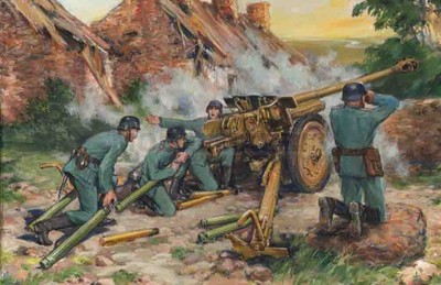 ICM 35801 1/35 3in Pak 36 (R) With German Crew (4 Figures)