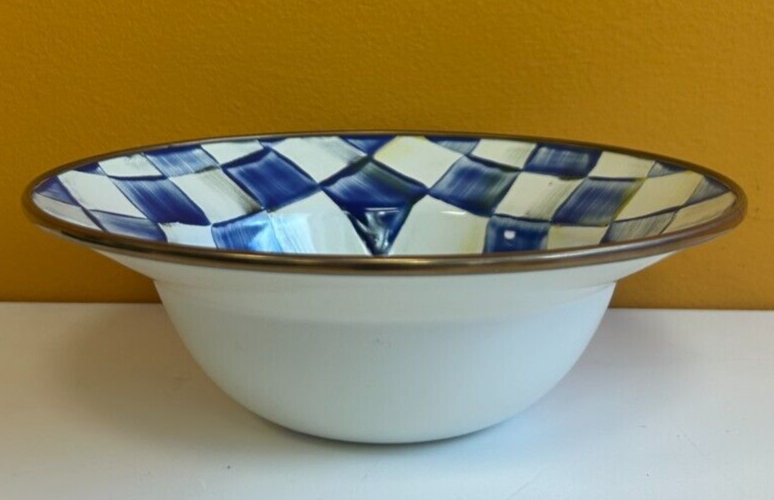 MacKenzie-Childs 89203-240 Royal Check Breakfast Bowl, Hand