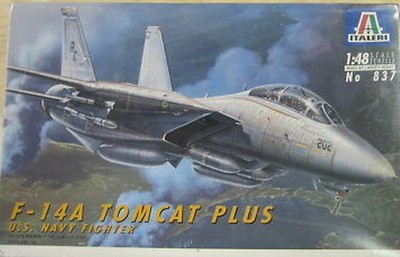 ITALERI 837 F-14A TOMCAT PLUS US NAVY FIGHTER SCALA 1/48