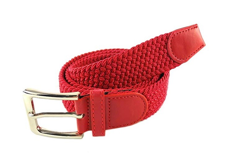 Cinta Cintura Donna Uomo LeoCo Intrecciata Rossa Glamour Fashion Alla Moda hac