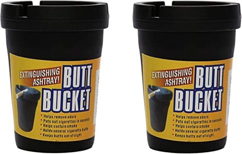 Butt Bucket Ashtray 2pk (black)