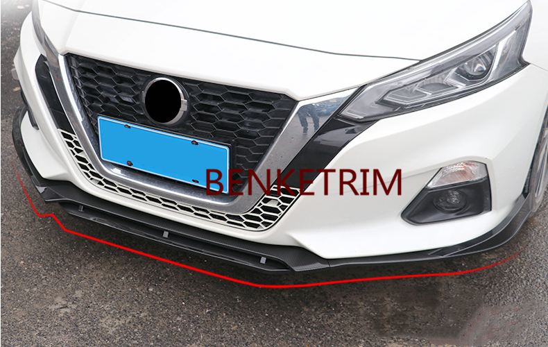 FOR Nissan Altima 2019 2020 21 ABS 4PCS carbon fiber Front Bumper Lip