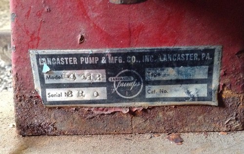 Vintage Rare Langaster Water Pump