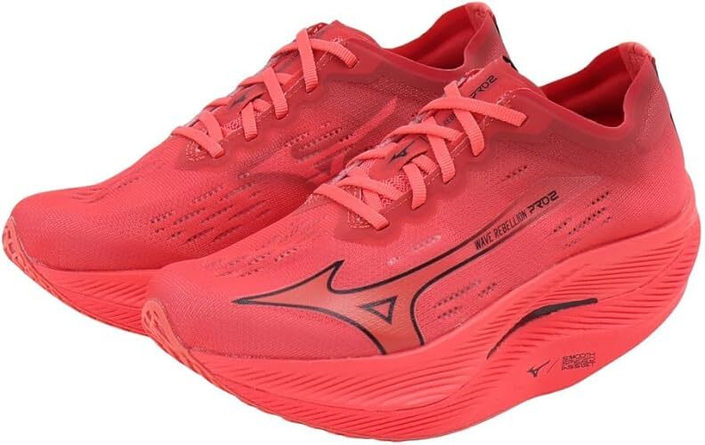 Pre-owned Mizuno Wave Rebellion Pro 2 U1gd2417 02 Running Shoes Red Black Width 2e Us5-11