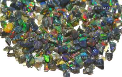 100 Pcs Lot AAA Natural Multi Flash Ethiopian Opal Rough Welo Fire Opal Stone